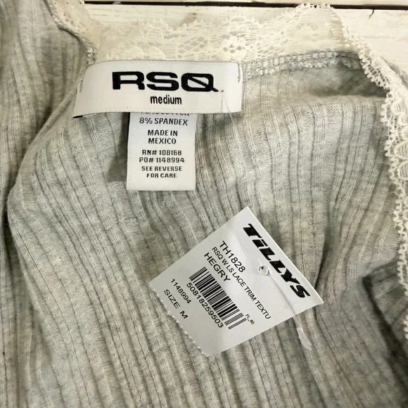 Women Long Sleeve Top Size M Heather Gray Coquette Twee Soft Girl Ruched Rosette - Picture 8 of 14